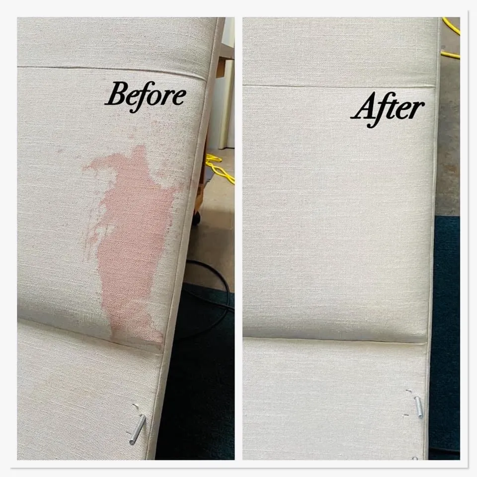 Before and after rug cleaning